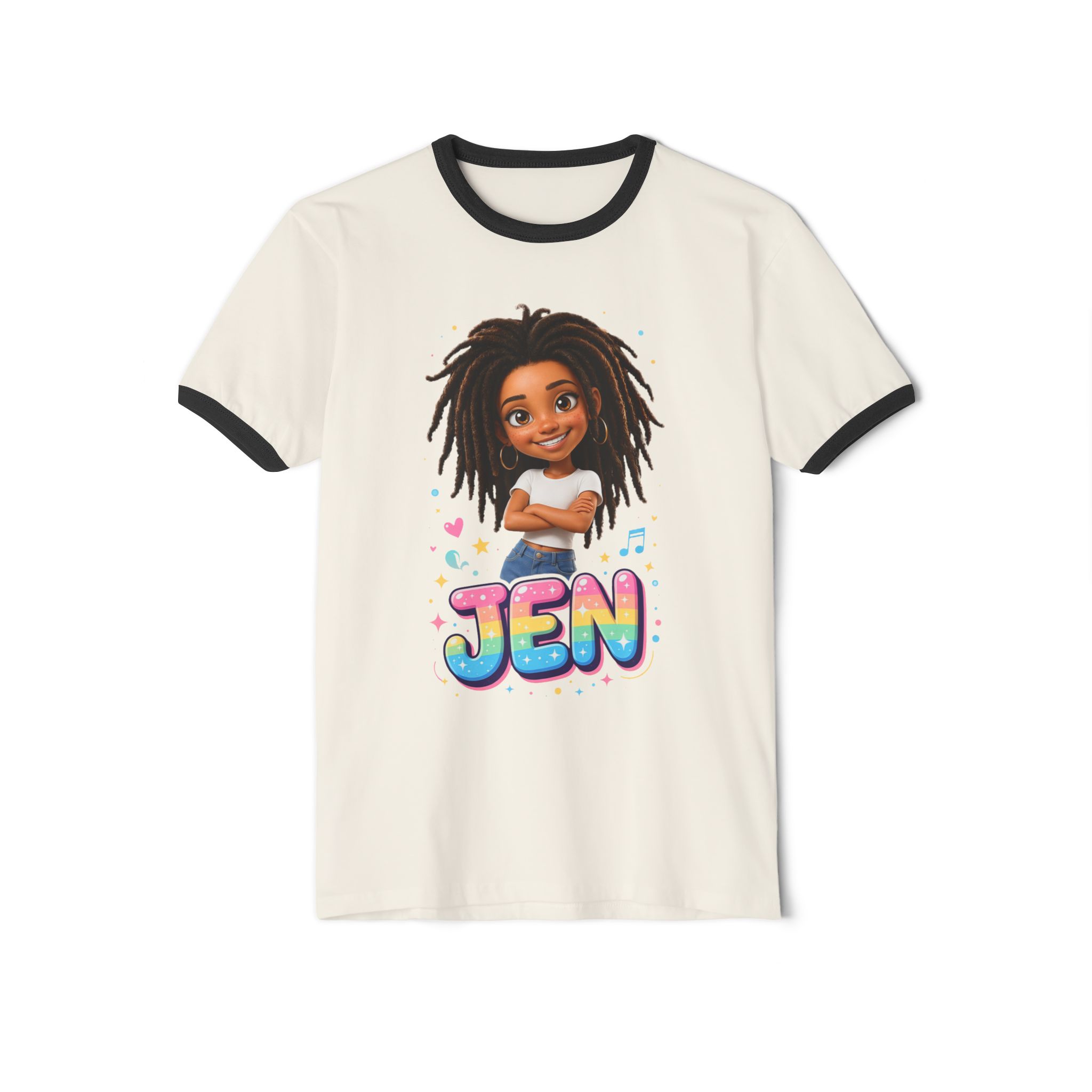 Jen - Unisex Cotton Ringer T-Shirt - Image 7