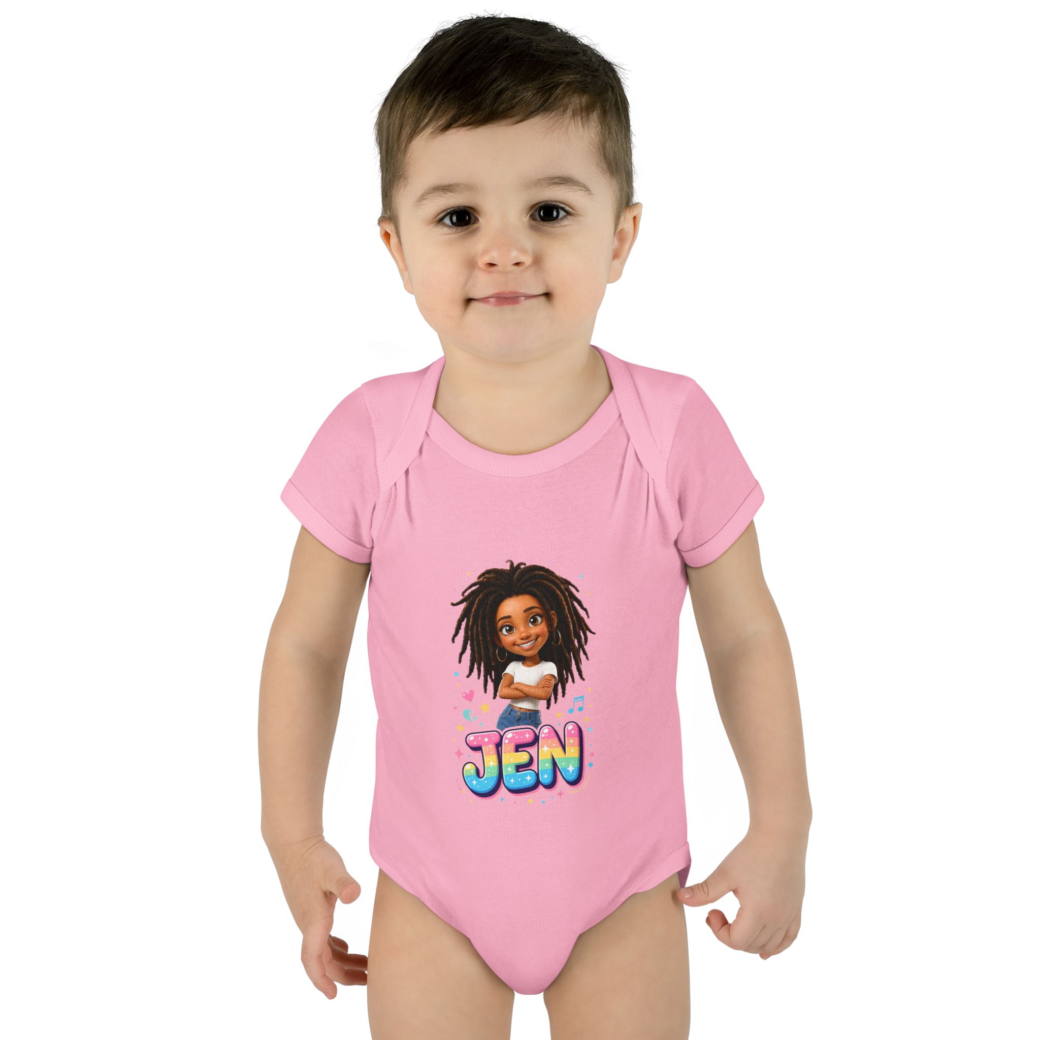 Jen's Infant Baby Rib Solid Colors Bodysuit - Image 3